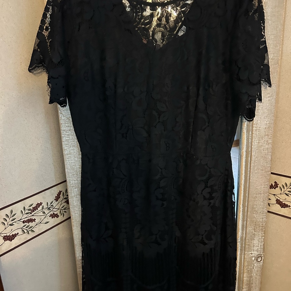 Elegant Black Lace Women’s Dress